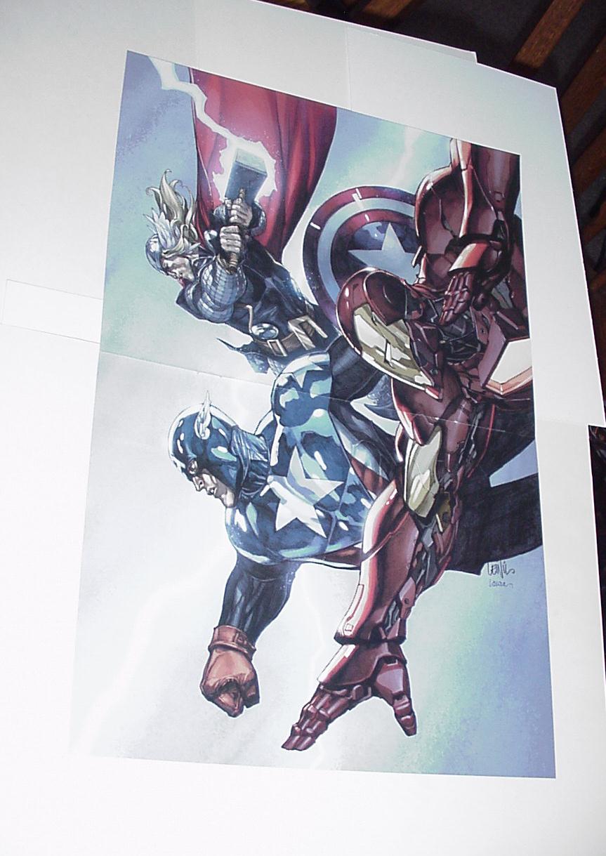 Avengers Poster #113 Thor Iron Man Leinil Yu