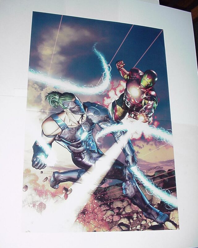 Iron Man Poster #64 vs Whiplash by Brandon Peterson - Bidrevolution