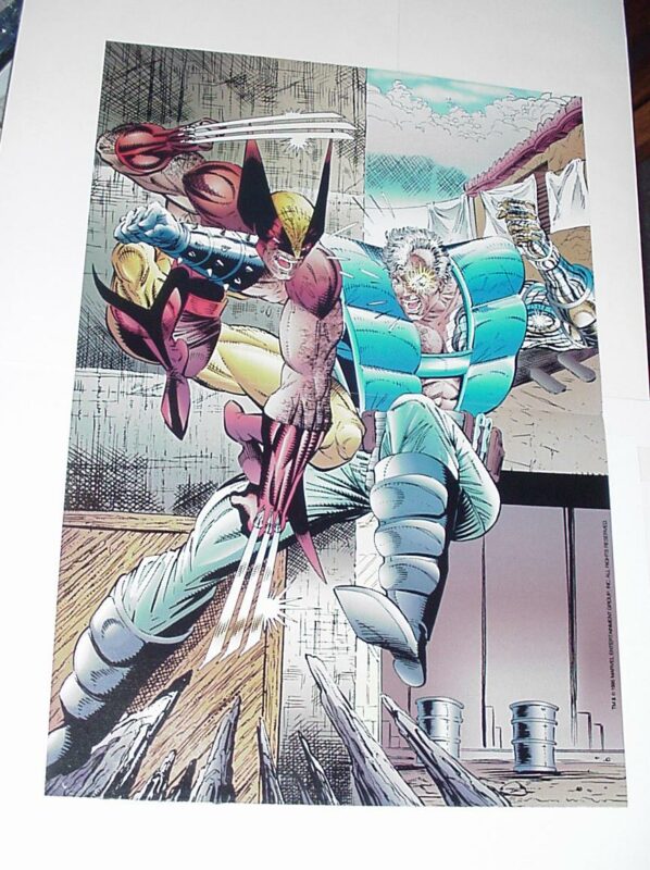 X-Men Poster #96 Wolverine vs Cable Rob Liefeld - Bidrevolution