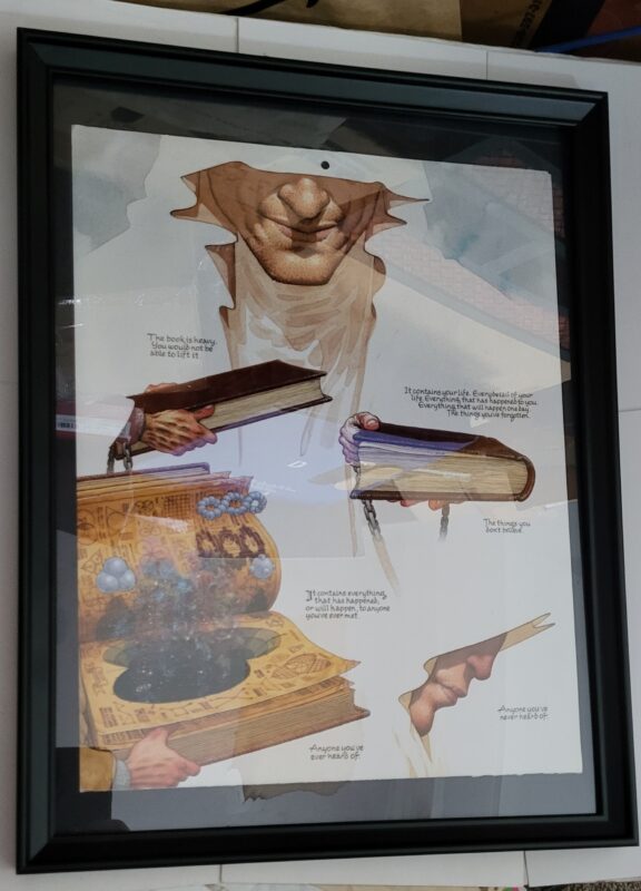 Sandman Pin-up #100 FRAMED Destiny Endless Nights by Frank Quitely