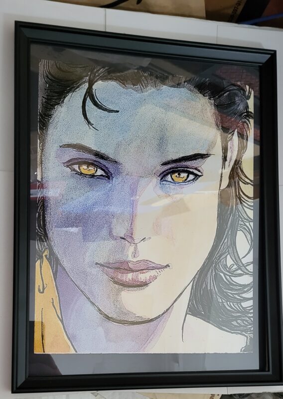 Sandman Pin-up #102 FRAMED What I've Tasted of Desire 2 by Milo Manara Yellow