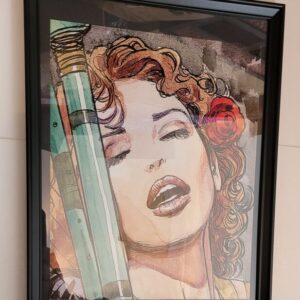 Sandman Pin-up #99 FRAMED What I've Tasted of Desire by Milo Manara Rose