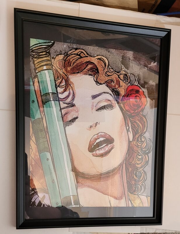 Sandman Pin-up #99 FRAMED What I've Tasted of Desire by Milo Manara Rose